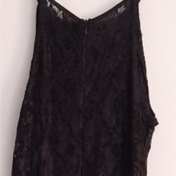 Black Lace Back Maxi Evening Dress (medium) - Picture 3 of 4